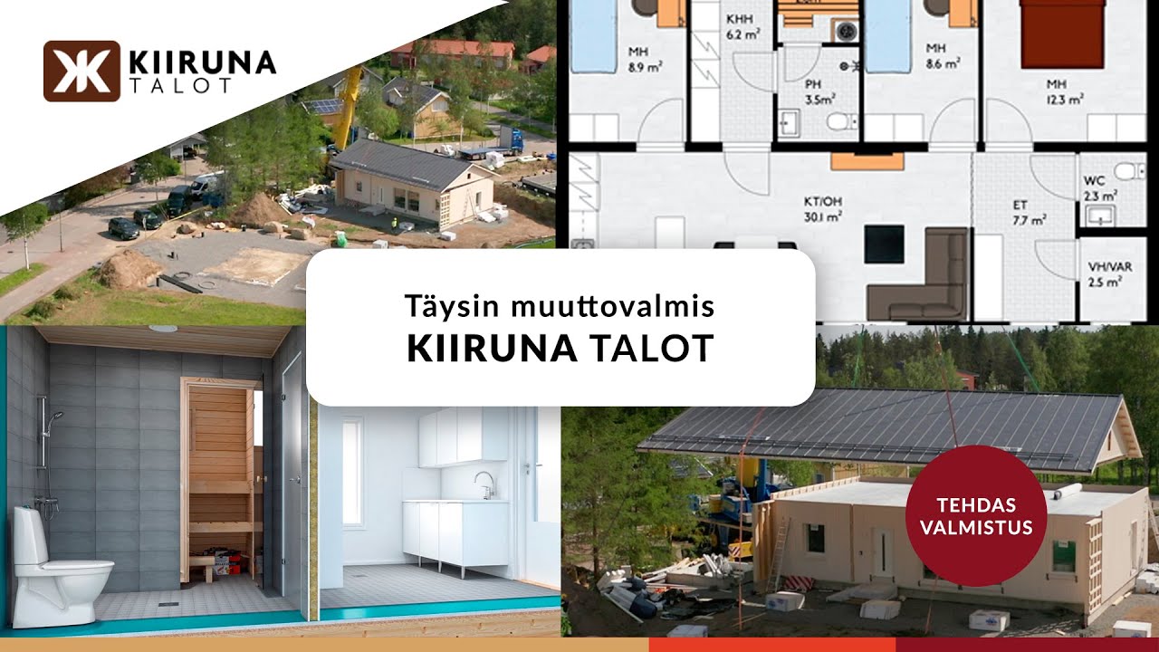 Kiiruna Talot | Katso miten täysin muuttovalmis talo rakennetaan.