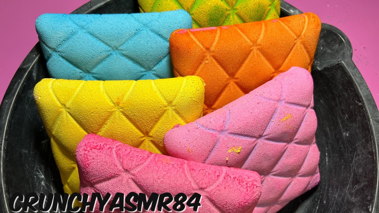 Colorful Gym Chalk Quilted Pillows | Oddly Satisfying | ASMR | Sleep Aid