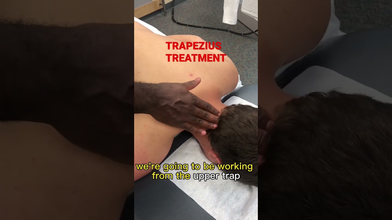 Trapezius treatment for sports massage