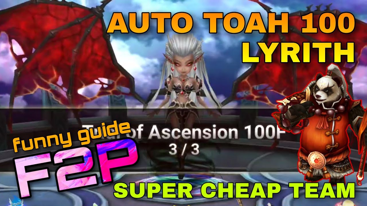 TOA HARD 100 / TOAH 100 LYRITH AUTO TEAM SUMMONERS WAR / SW