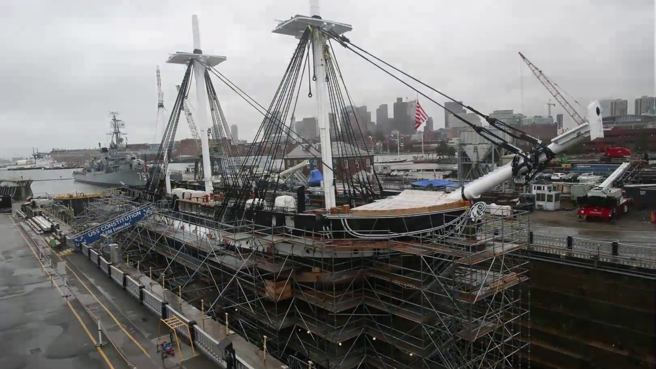 Time-lapse Video of USS Constitution in Dry Dock