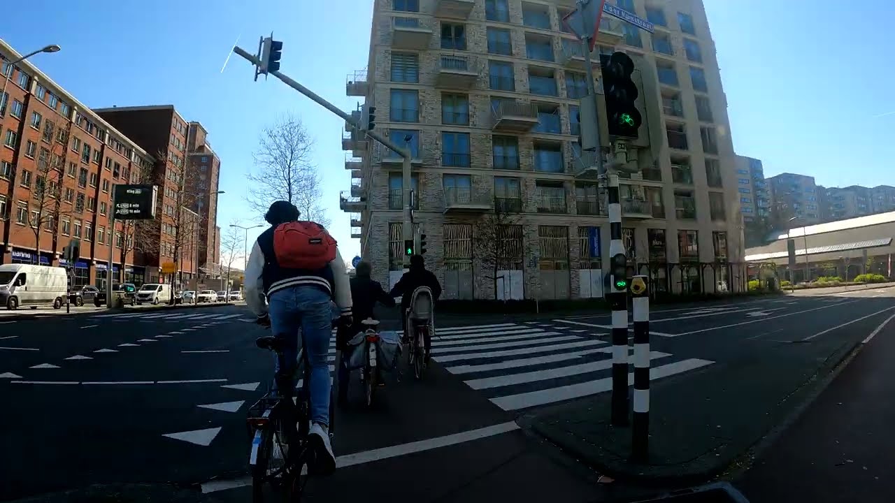 Sunny bicycle ride in The Netherlands: Den Haag Zuid - Delft Noord | 4K