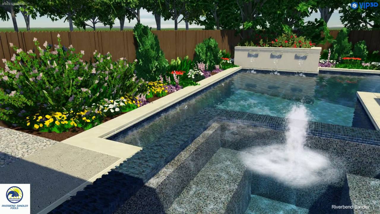 Pool Service Plano| Contemporary Pool with Scuppers