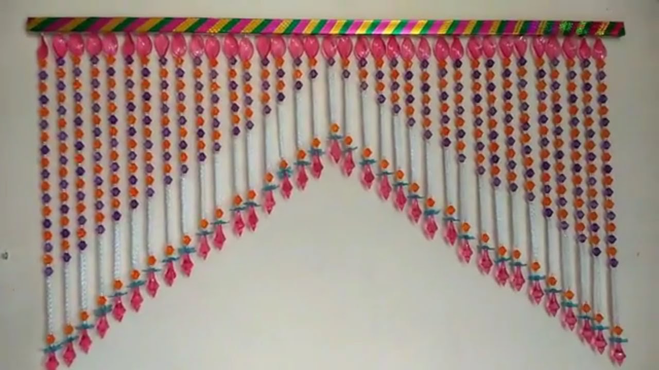 DIY - BEAUTIFUL DOOR TORAN MAKING FROM CRISTAL MOTI  || AWESOME DOOR HANGING TORAN DIY