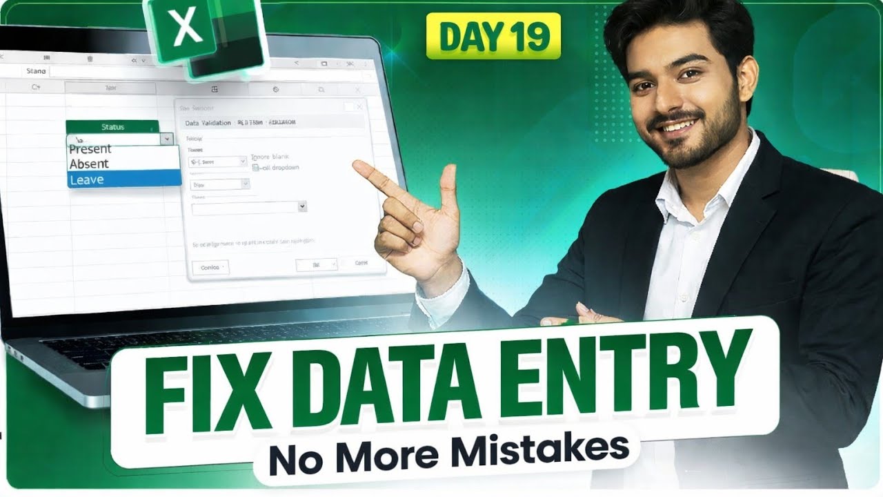 Create Drop Down List in Excel | No Mistakes Data Entry | Hindi | Day 19