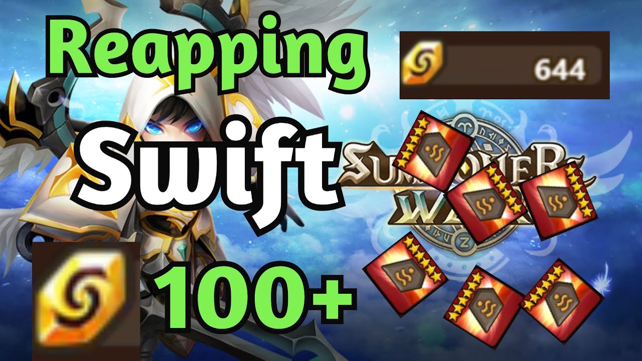 Reapping 100+ Swift Runes in Summoners War Praying For SPEED.