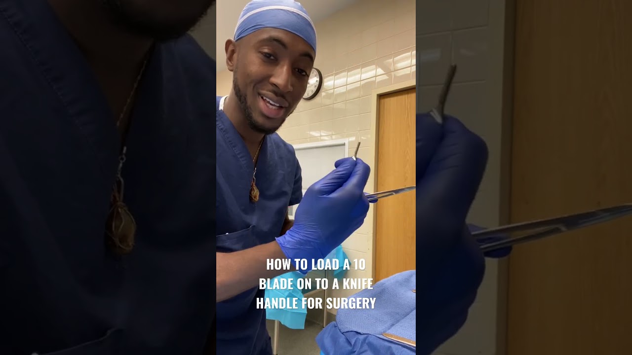 How To Load A 10-Blade On To A Knife Handle For Surgery.