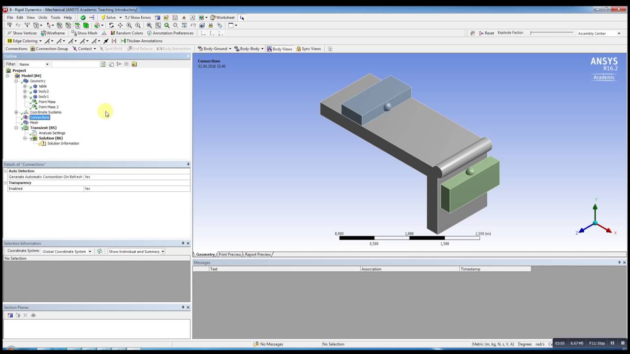 Ansys Workbench 16.2 - Classical Mechanics #5. Відеорозв'язник з теоретичної механіки