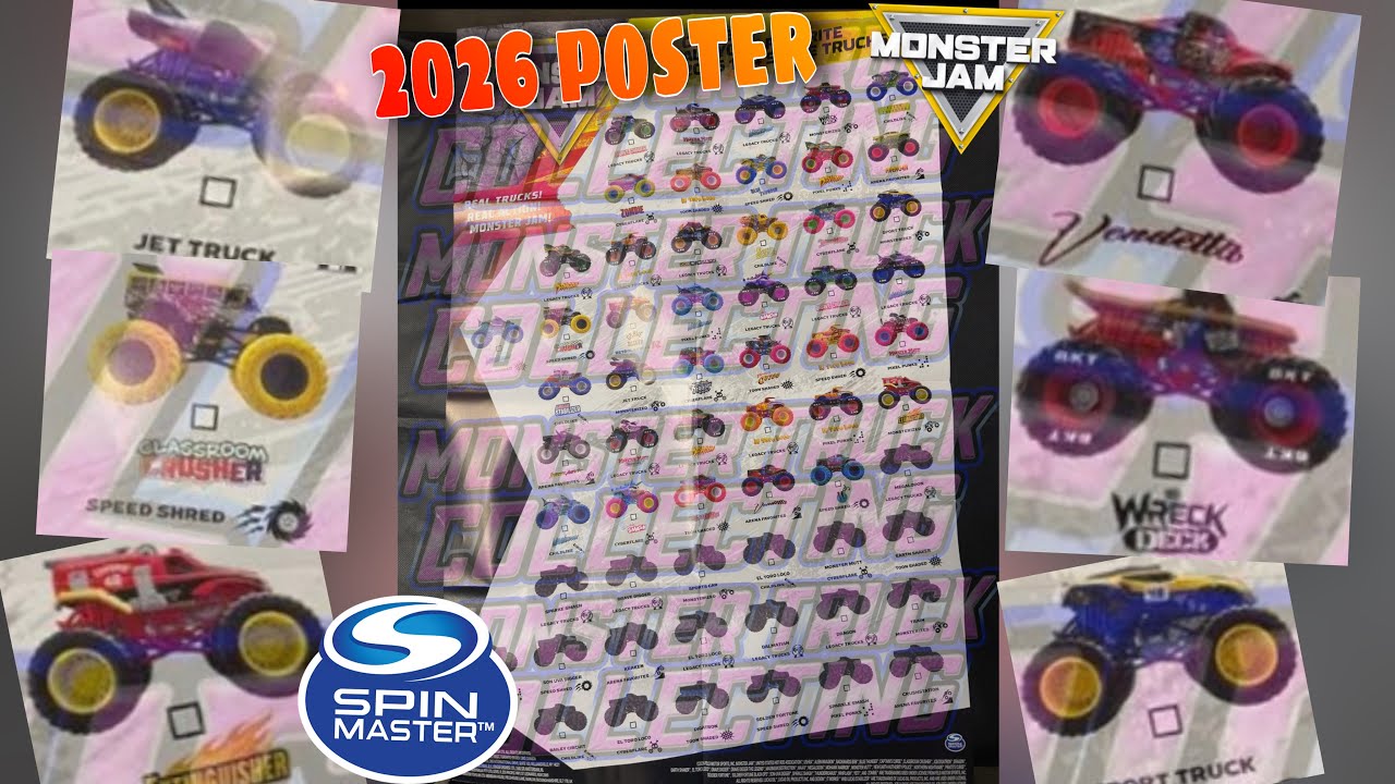 Представлен постер Spin Master Monster Jam 2026! Vendetta, Tech Deck, 5+ новых серий и многое дру...