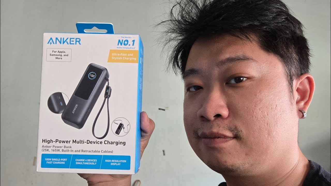 Anker Power Bank (25K, 165W, Built-in and Retractable Cable) A1695 review