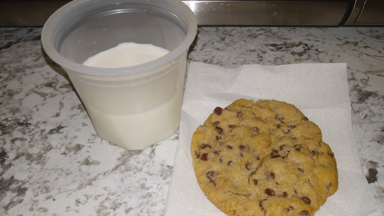 Eating Warm Gluten Free Chocolate Chip Cookies and Milk #LateNightSnack #GlutenFreeCookies