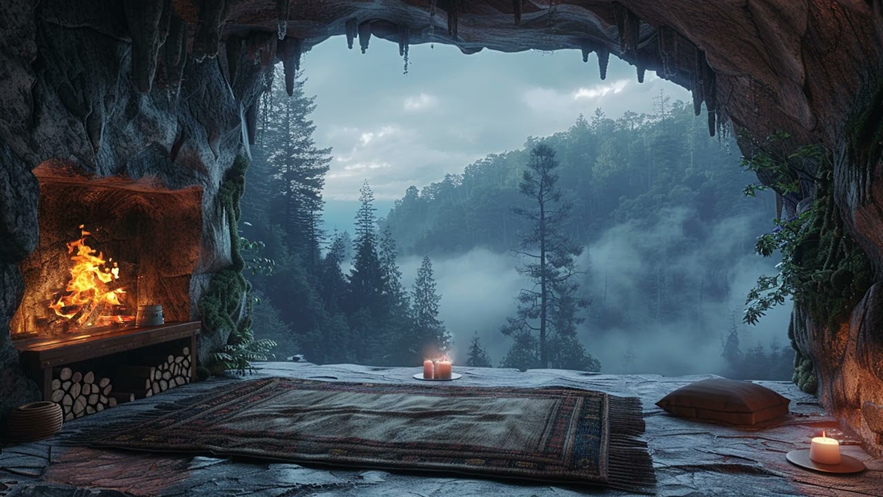 Rain and Silence Inside a Stone Cave | Deep Relaxation Ambience for Mind and Body