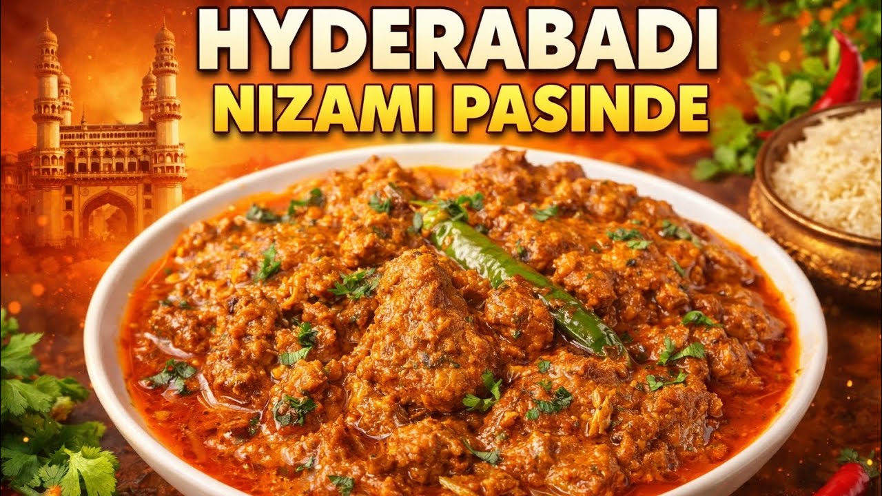 Hyderabadi Nizami Pasinde Recipe | Pasindon Ka Salan | Hyderabadi Recipes | Mutton Pasinda | Pasinde