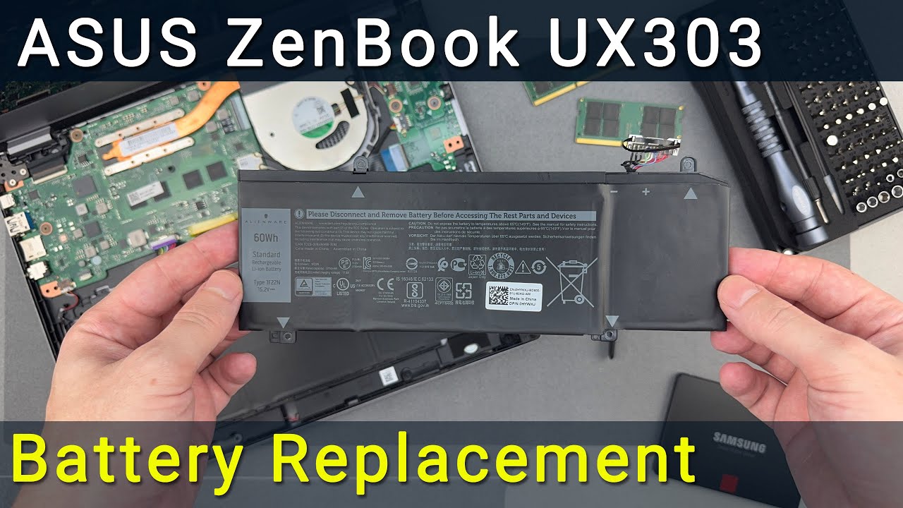 Замена батареи в ноутбуке Asus ZenBook UX303