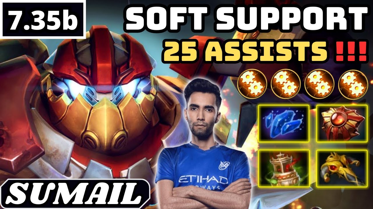 7.35b - Sumail CLOCKWERK Soft Support Gameplay 25 ASSISTS - Dota 2 Full Match Gameplay