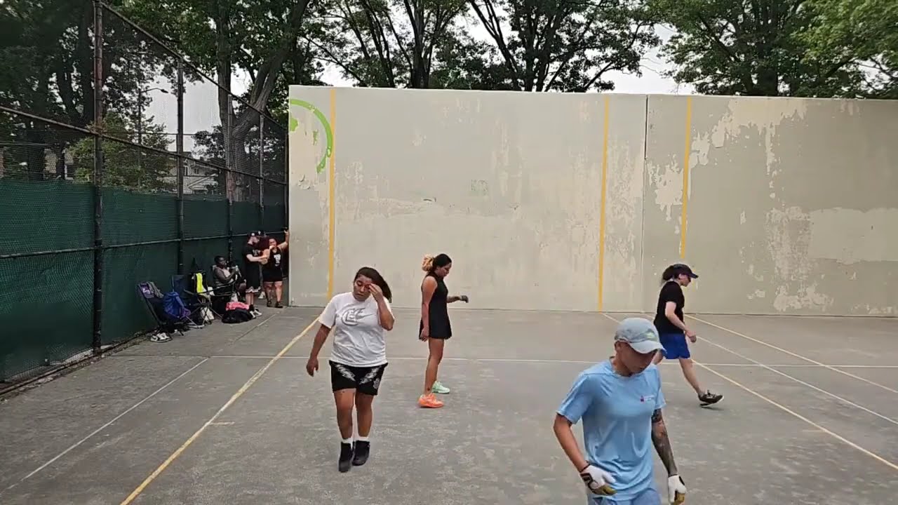 174 Park - Jenny Q & Jessenia vs Kaitlyn & Melanie - Pro Doubles Handball Filmed By Shena - 8.5.2025