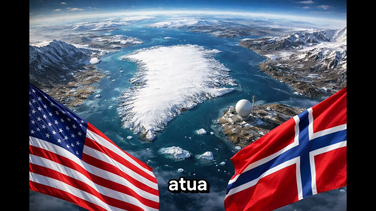 A relação/posição dos Estados Unidos e da  Noruega em relação à Ilha da Groelândia. 