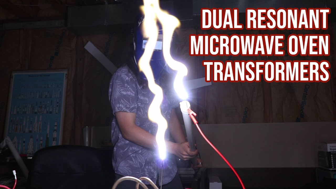 Dual Resonant Microwave Oven Transformers: Huge High Voltage Arcs!