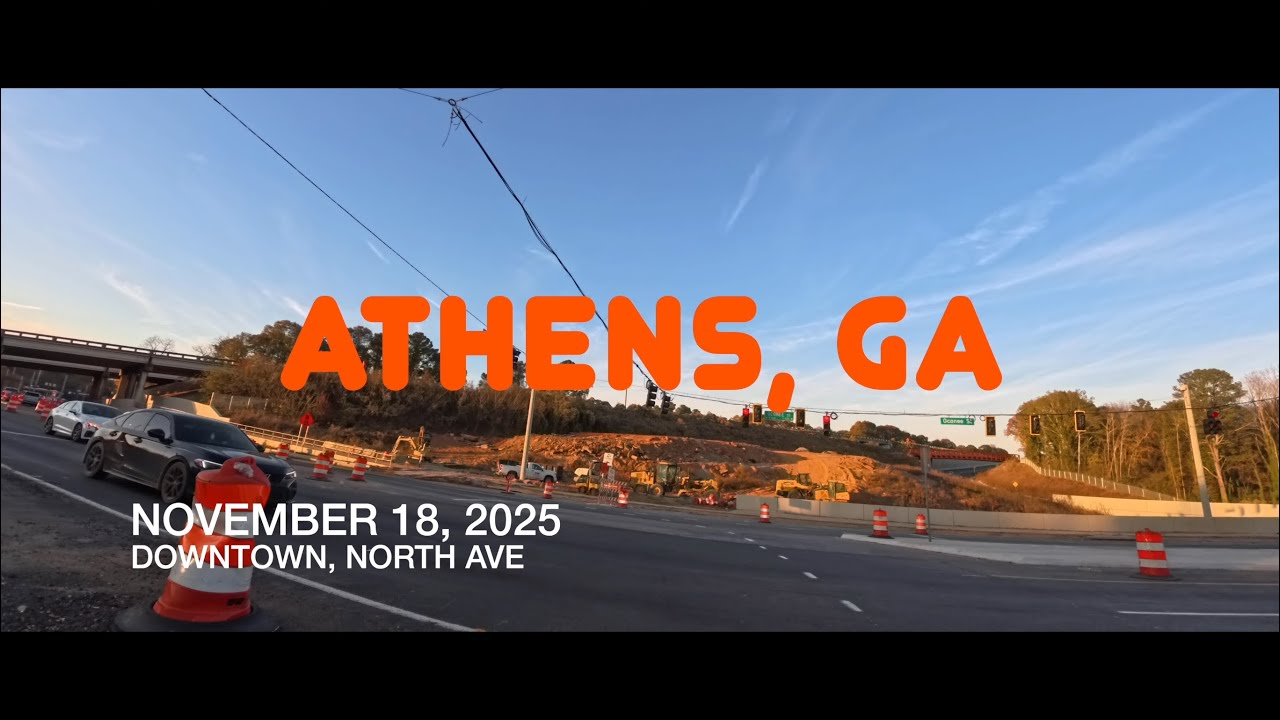 ATHENS, GEORGIA - NOVEMBER 18, 2024 - DOWNTOWN, NORTH AVE