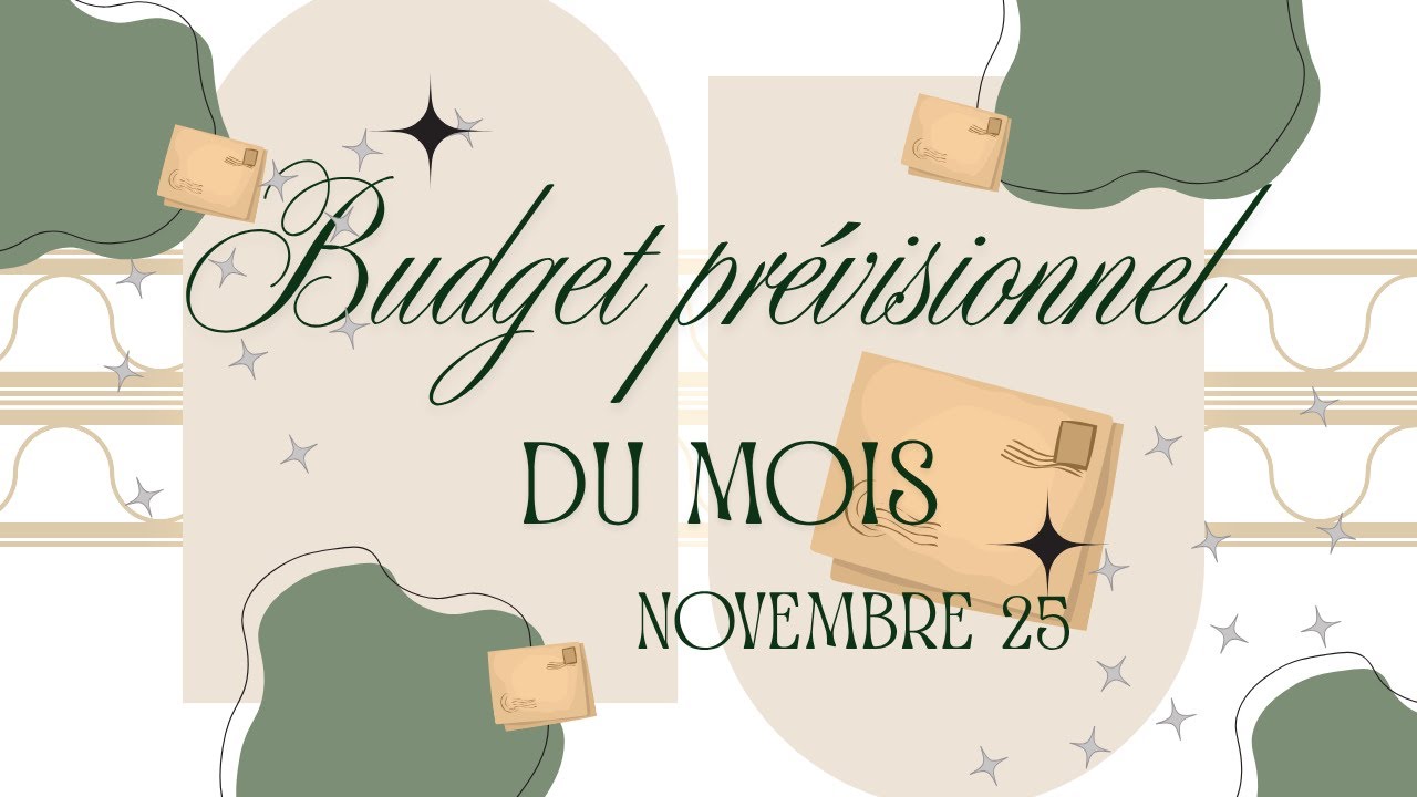 Budget prévisionnel novembre - système des enveloppes