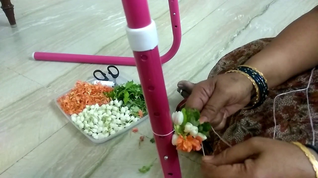 Crosscut flower Veni Making-Gruha shobha