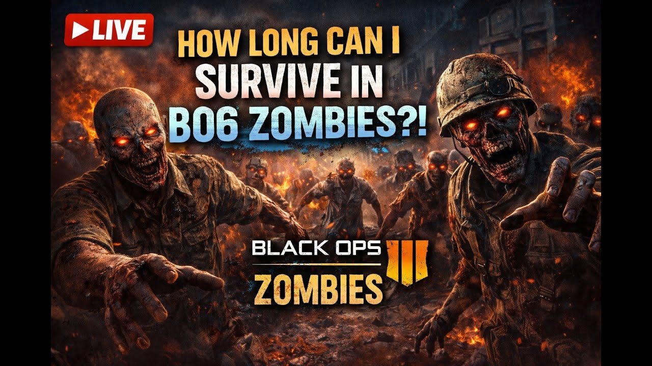 🔴 LIVE – How Long Can I Survive in BO6 Zombies?!