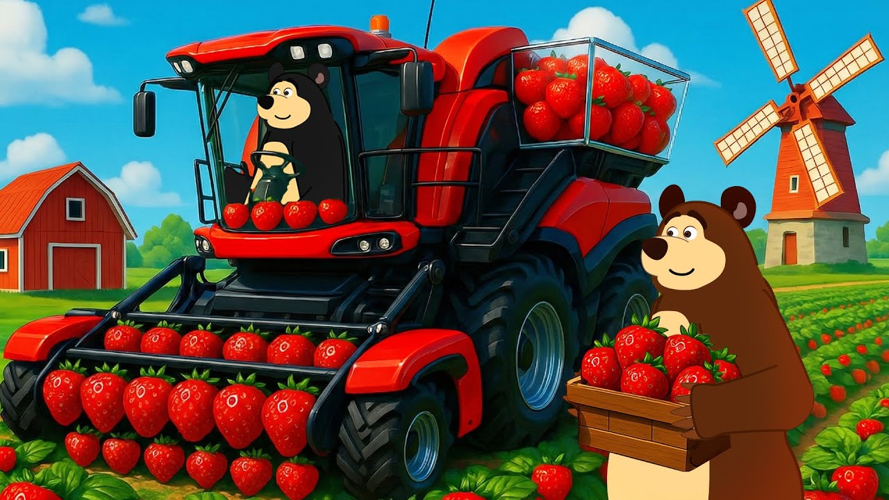 Farm to Factory Story 🍓🏭🍊 | Fruit Harvest and Juice Production Line | Real Farm Animation