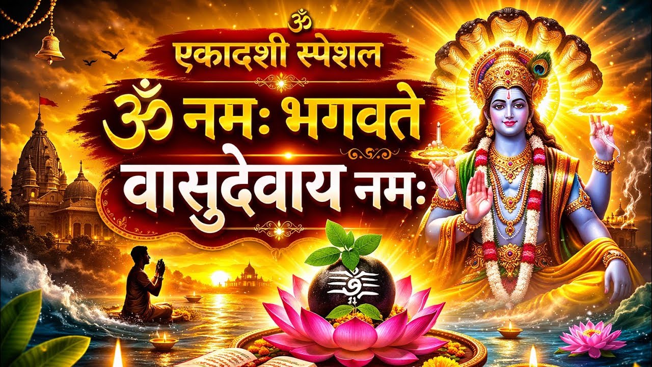 एकादशी स्पेशल मंत्र 🙏 | ॐ नमः भगवते वासुदेवाय | Ekadashi Special Mantra | Vishnu Mantra