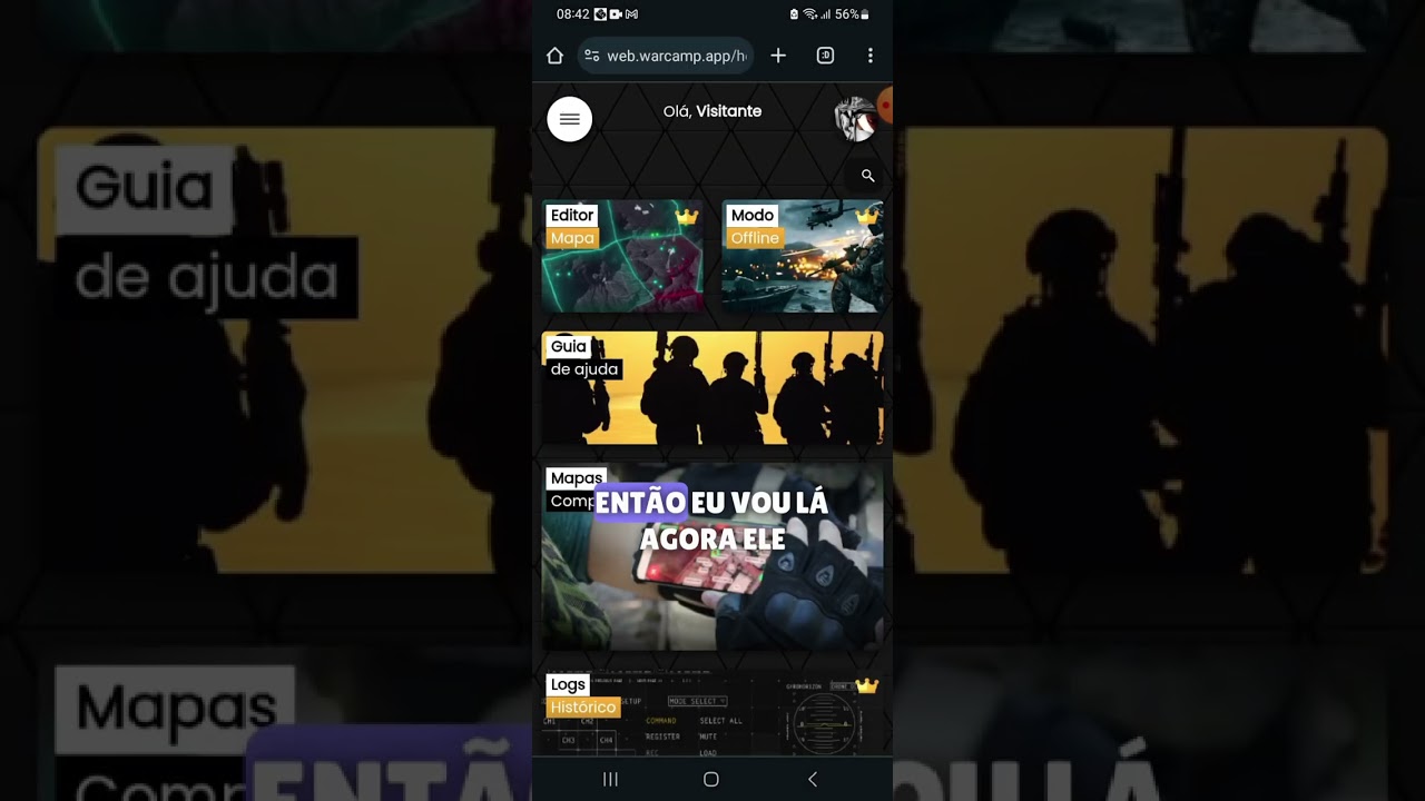 Tutorial - Encontrar jogo, permitir a localiza&ccedil;&atilde;o do aplicativo para airsoft Warcamp