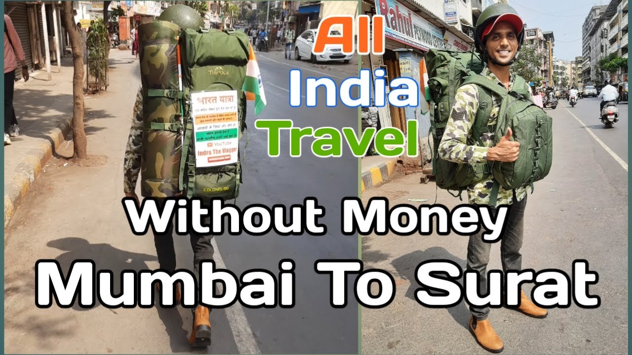 All India Travel Without Money First Day Mumbai to Surat #allindiatravel #travelwithoutmoney