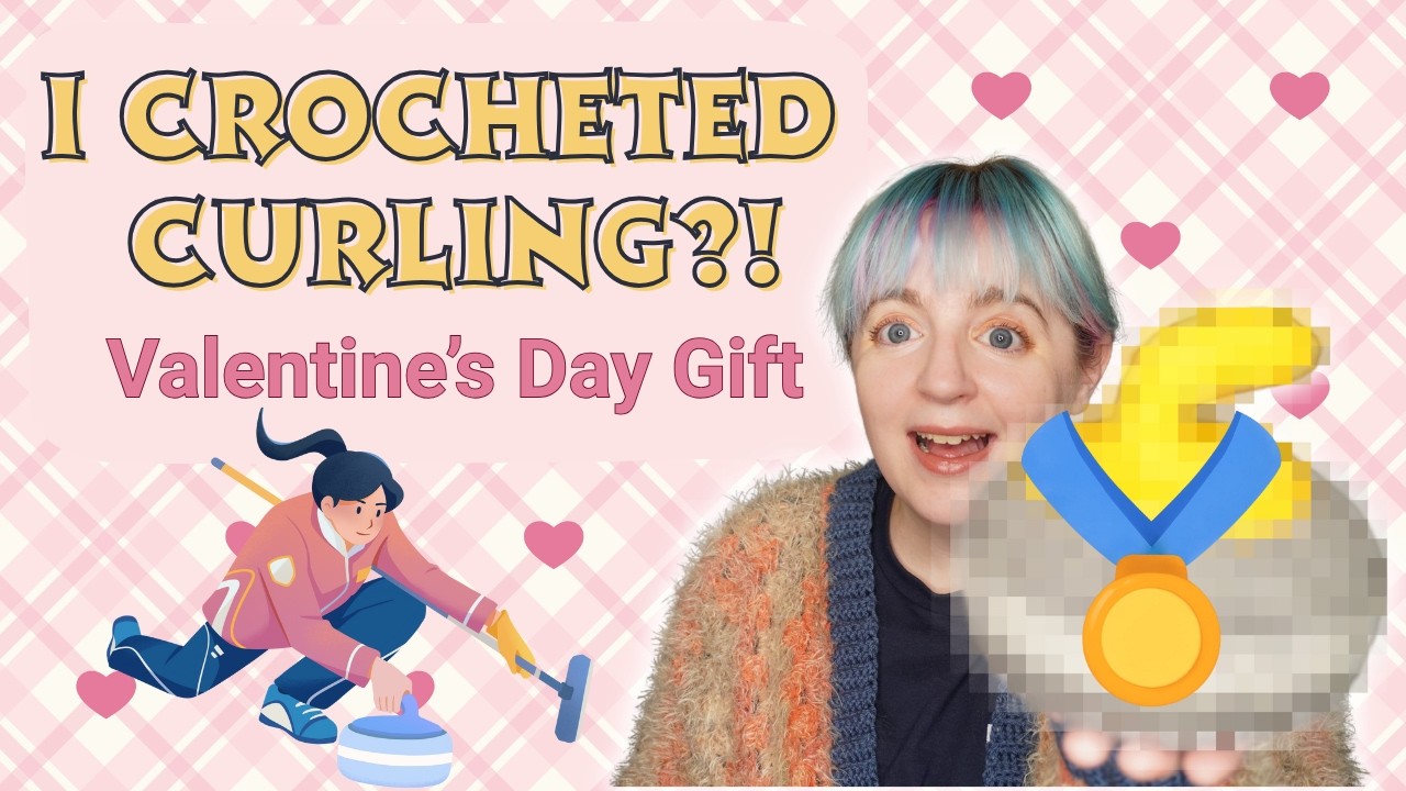 I Crocheted a Curling Stone for Valentine’s Day 🥌💘