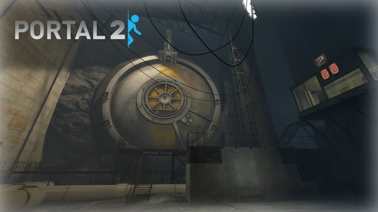 Portal 2 Ambience: low rumbles, water sounds, distant eerie noise, structure settling