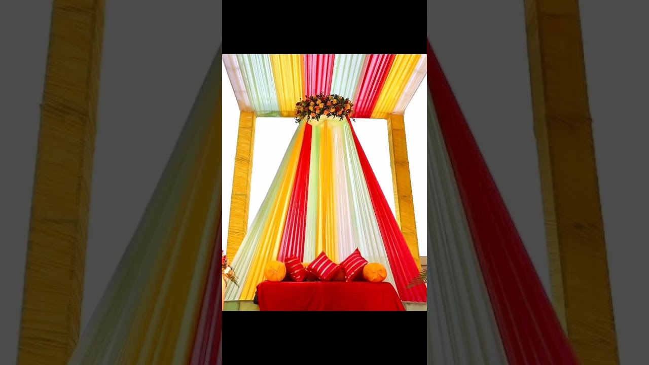 Mehndi Ceremony Stage Decoration ideas #mehndistage #decoration #stagedecorationideas #stagedecor