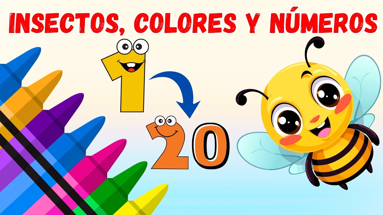 Aprendemos los insectos🦋, los colores y los números del 1 al 20 | Video educativo para niños Live🔴
