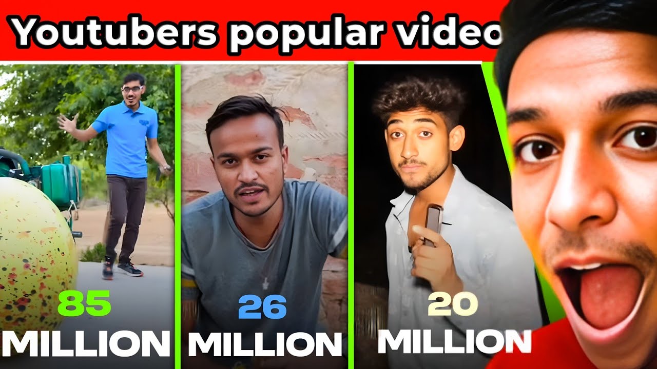 Biggest youtuber popular videos|Reaction on popular videos|