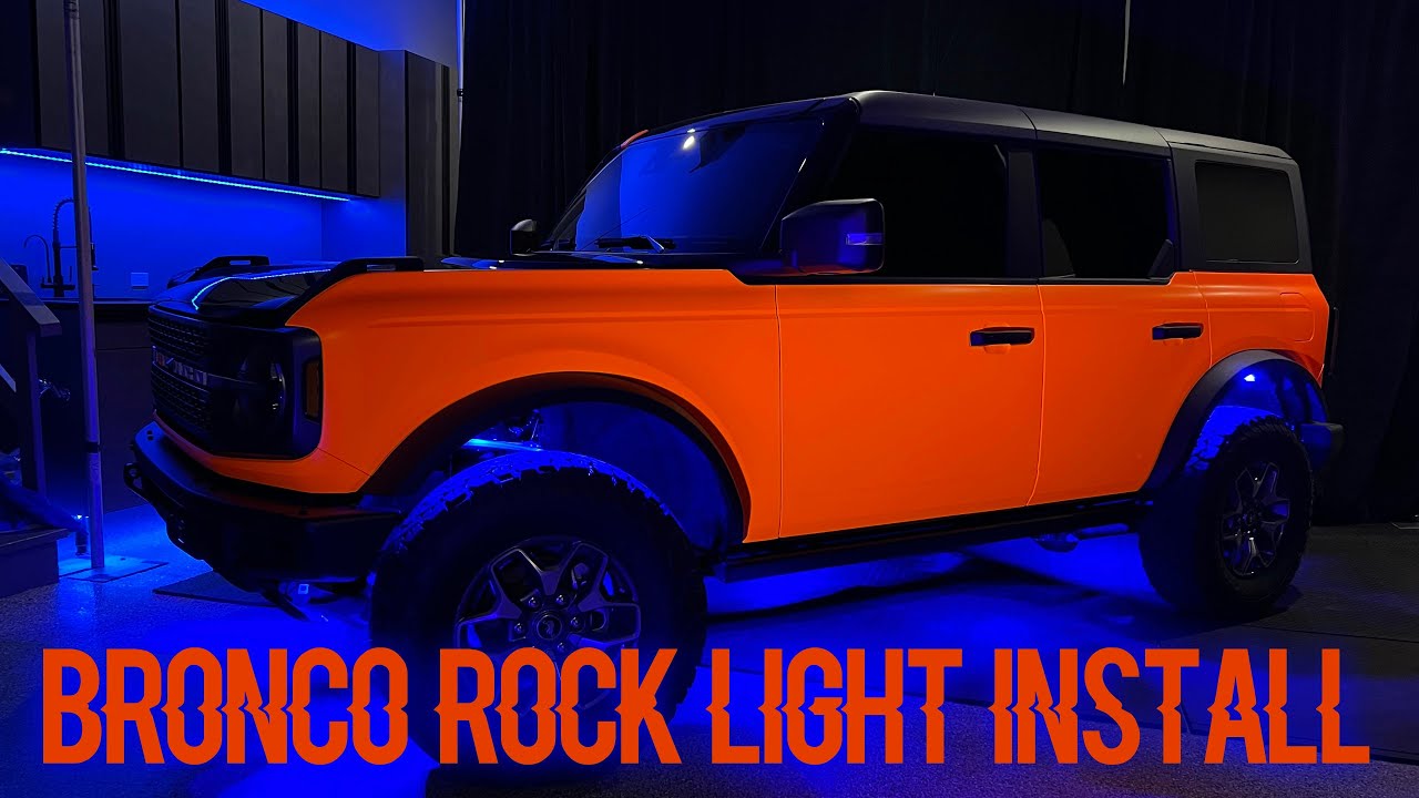 MICTUNING RGBW Rock Lights Install on the Neon Bronco!