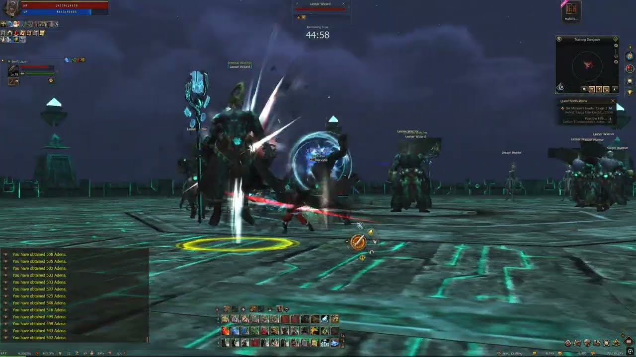 Lineage 2 NA CROW server, Training Dungeon Giant's Cave Center, day 52