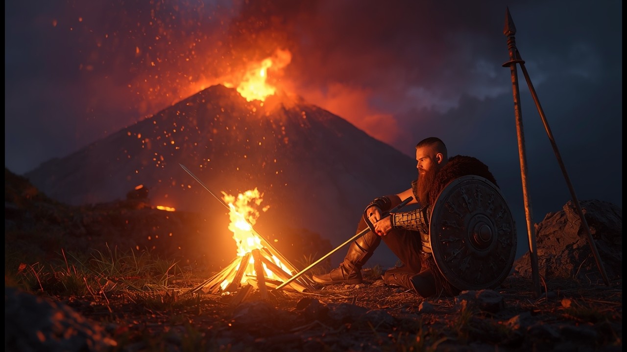 🔥 Viking Warrior's Rest by the Fire #vikings #music #focusmusic
