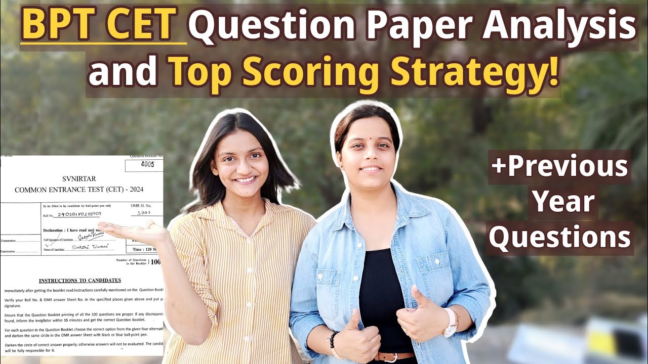 BPT CET 2025 - Question Paper Analysis💯 & Previous Year Questions📃 | In Hindi | CUET | Govt College|
