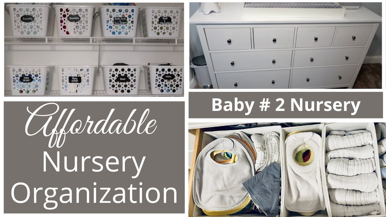AFFORDABLE NURSERY ORGANIZATION - TAKE 2 | IKEA & DOLLAR TREE NURSERY STORAGE |NURSERY ORGANIZATION