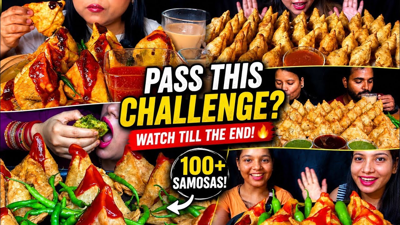 Massive Samosa Mukbang Challenge | Who Won? 🤯