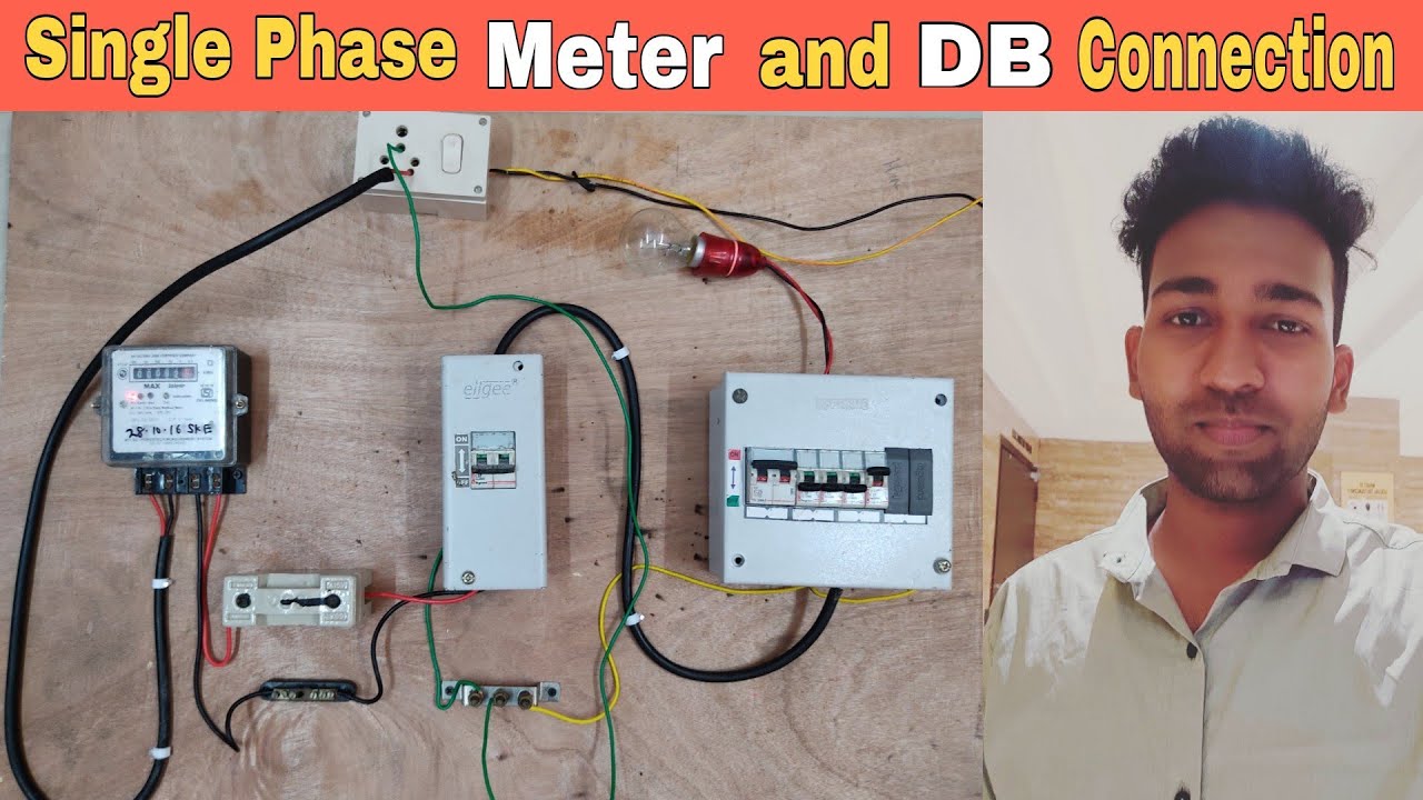 Single phase energy meter connection and 1 phase DB wiring | Circuit Tamil