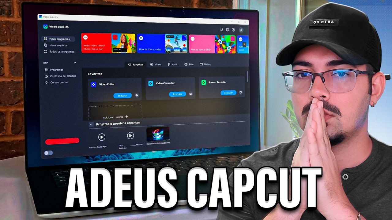 🔥 ADEUS CAPCUT! Novo Editor de Vídeo GRÁTIS com Conversor + Gravador de Tela (MOVAVI Suite)