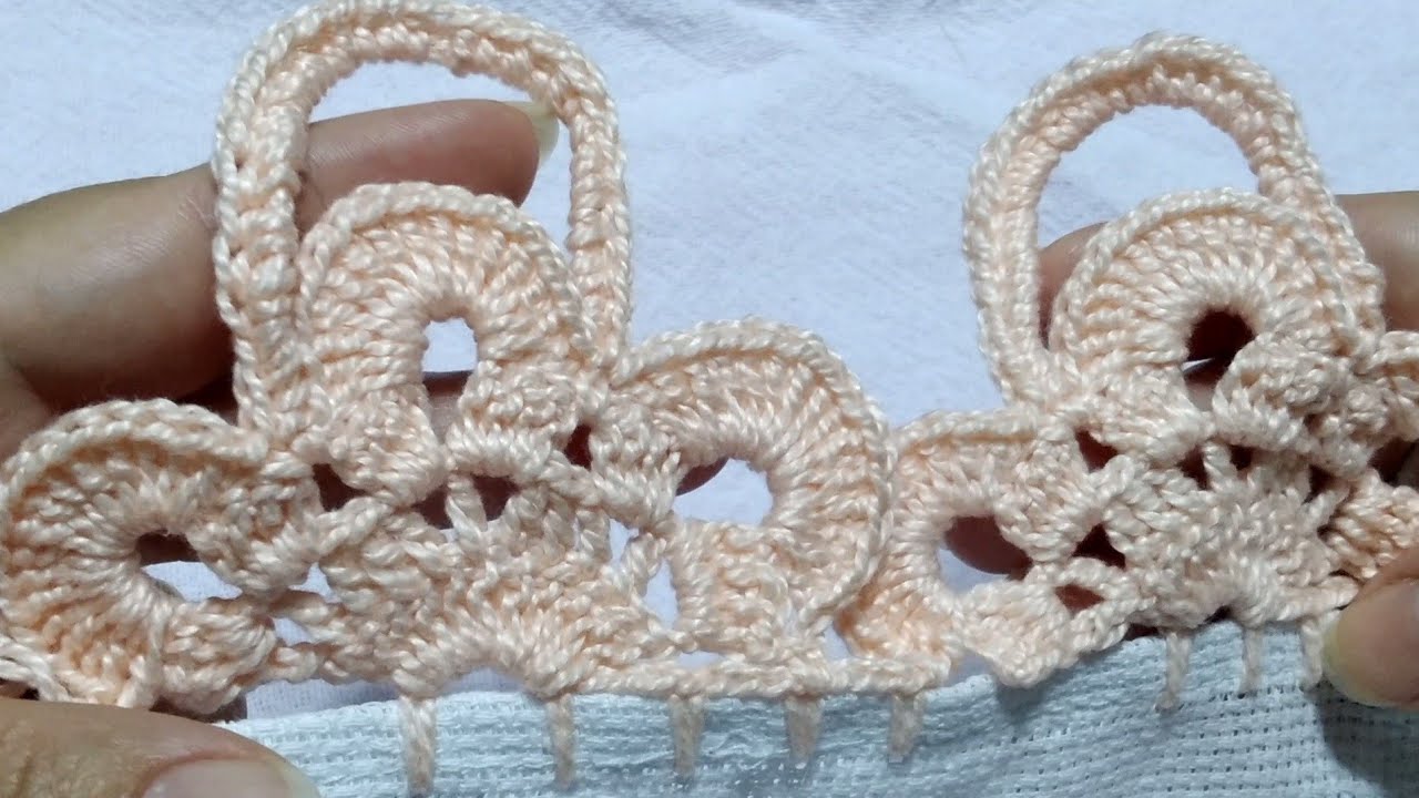BARRADO DE CROCHÊ FÁCIL E DIFERENTE CARREIRA ÚNICA/BARRADO DE CESTA #037 #crochê #panodeprato