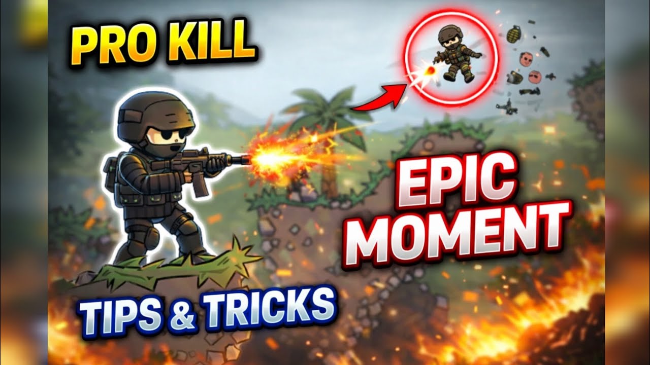 Epic Pro Kill 😱 Best Tips & Tricks | Pro Gameplay #minimilitia #action 