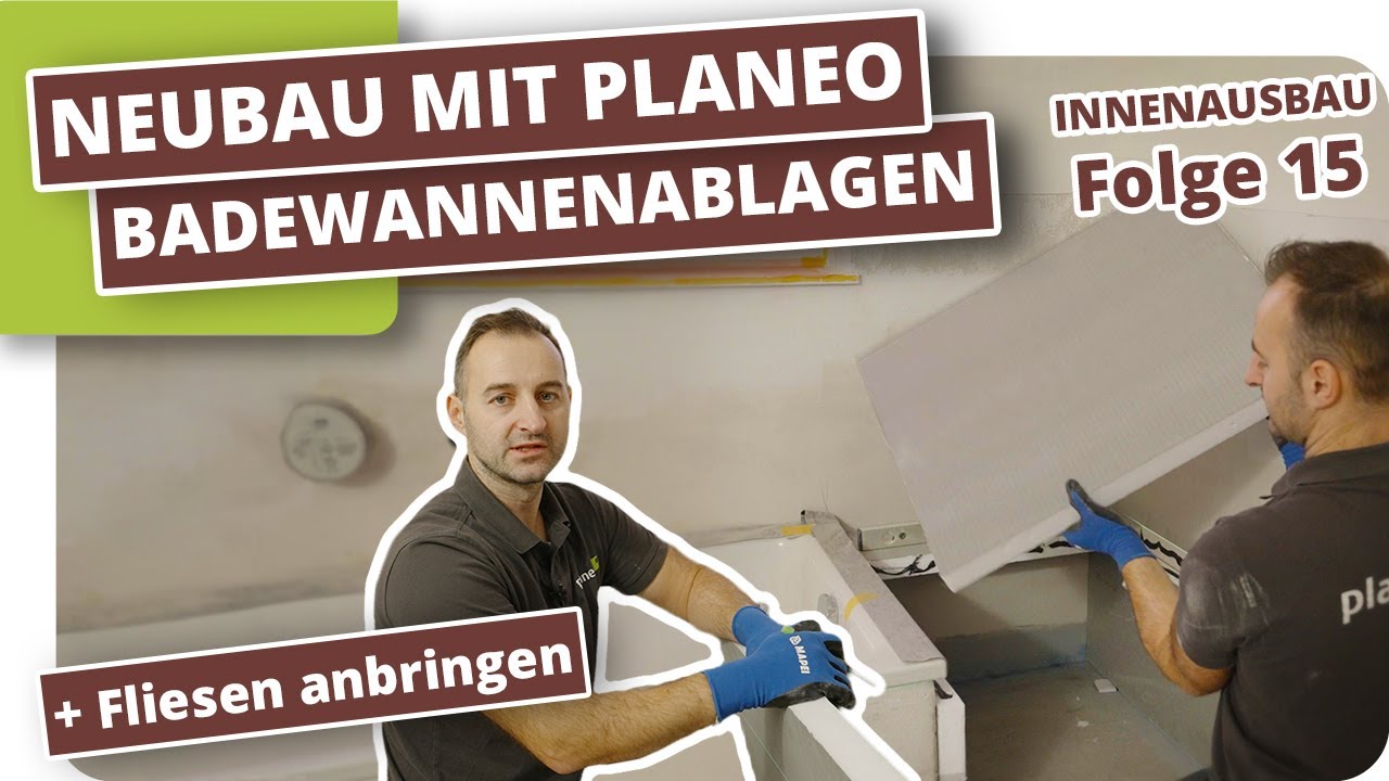 Badewanne mit Ablage aufbauen und verkleiden