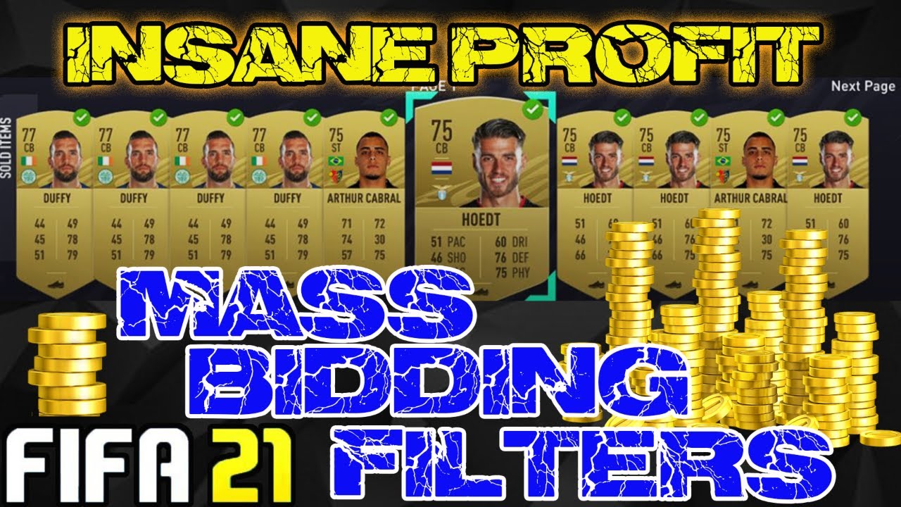 FIFA 21 INSANE MASS BIDDING/ SNIPING FILTERS, 3X MONEY BACK EASY