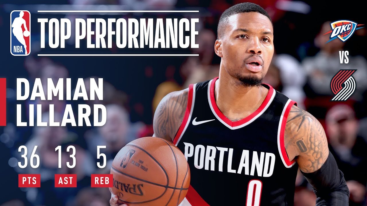 Damian Lillard Puts Up 36 Points & 13 Assists In Blazers Win vs. OKC