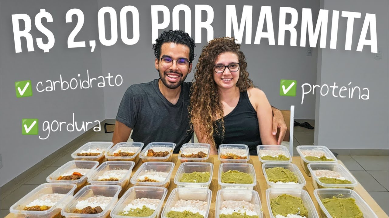 Fizemos marmitas para a semana toda com apenas R$ 44,00