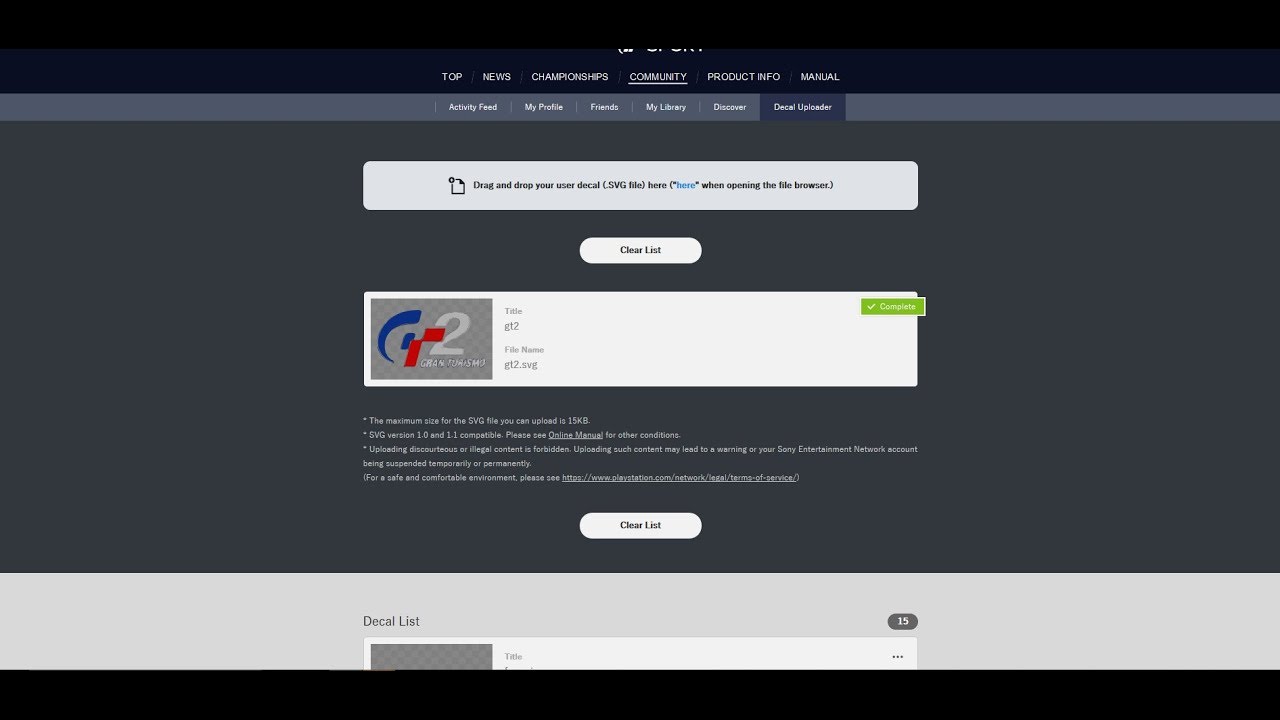 Convert PNG to SVG for GTSport